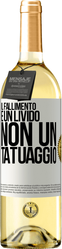 29,95 € | Vino bianco Edizione WHITE Il fallimento è un livido, non un tatuaggio Etichetta Bianca. Etichetta personalizzabile Vino giovane Raccogliere 2024 Verdejo