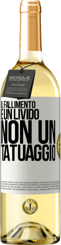 29,95 € Spedizione Gratuita | Vino bianco Edizione WHITE Il fallimento è un livido, non un tatuaggio Etichetta Bianca. Etichetta personalizzabile Vino giovane Raccogliere 2025 Verdejo