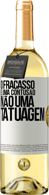 29,95 € | Vinho branco Edição WHITE O fracasso é uma contusão, não uma tatuagem Etiqueta Branca. Etiqueta personalizável Vinho jovem Colheita 2024 Verdejo