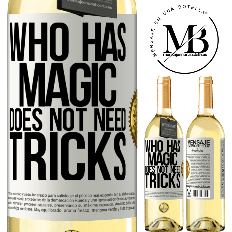 29,95 € Free Shipping | White Wine WHITE Edition Who has magic does not need tricks White Label. Customizable label Young wine Harvest 2024 Verdejo