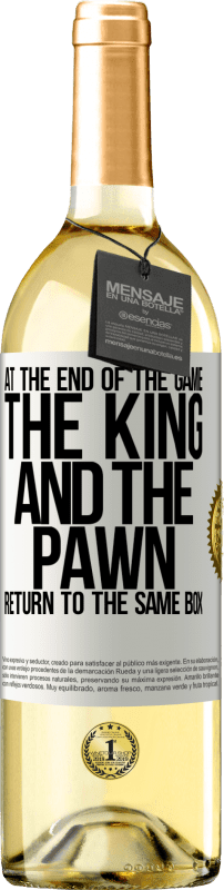 29,95 € | Белое вино Издание WHITE В конце игры король и пешка возвращаются в одну и ту же коробку Белая этикетка. Настраиваемая этикетка Молодое вино Урожай 2023 Verdejo