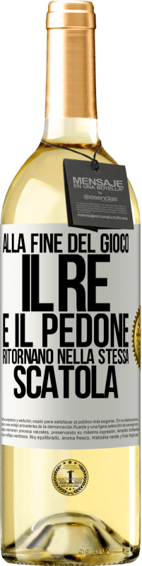 29,95 € Spedizione Gratuita | Vino bianco Edizione WHITE Alla fine del gioco, il re e il pedone ritornano nella stessa scatola Etichetta Bianca. Etichetta personalizzabile Vino giovane Raccogliere 2023 Verdejo