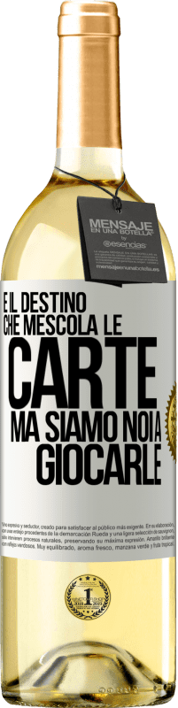 29,95 € | Vino bianco Edizione WHITE È il destino che mescola le carte, ma siamo noi a giocarle Etichetta Bianca. Etichetta personalizzabile Vino giovane Raccogliere 2025 Verdejo