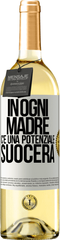 29,95 € | Vino bianco Edizione WHITE In ogni madre c'è una potenziale suocera Etichetta Bianca. Etichetta personalizzabile Vino giovane Raccogliere 2024 Verdejo