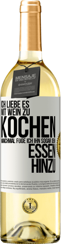«Ich liebe es, mit Wein zu kochen. Manchmal füge ich ihn sogar dem Essen hinzu» WHITE Ausgabe