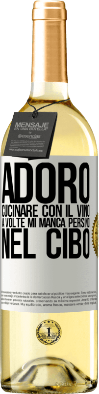 29,95 € | Vino bianco Edizione WHITE Adoro cucinare con il vino. A volte mi manca persino nel cibo Etichetta Bianca. Etichetta personalizzabile Vino giovane Raccogliere 2024 Verdejo