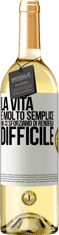 29,95 € | Vino bianco Edizione WHITE La vita è molto semplice, ma ci sforziamo di renderla difficile Etichetta Bianca. Etichetta personalizzabile Vino giovane Raccogliere 2024 Verdejo