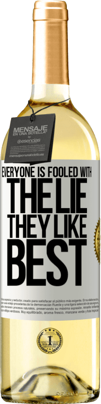 29,95 € | 白ワイン WHITEエディション 誰もが一番好きな嘘にだまされています ホワイトラベル. カスタマイズ可能なラベル 若いワイン 収穫 2025 Verdejo