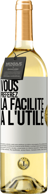 29,95 € | Vin blanc Édition WHITE Vous préférez la facilité à l'utile Étiquette Blanche. Étiquette personnalisable Vin jeune Récolte 2024 Verdejo