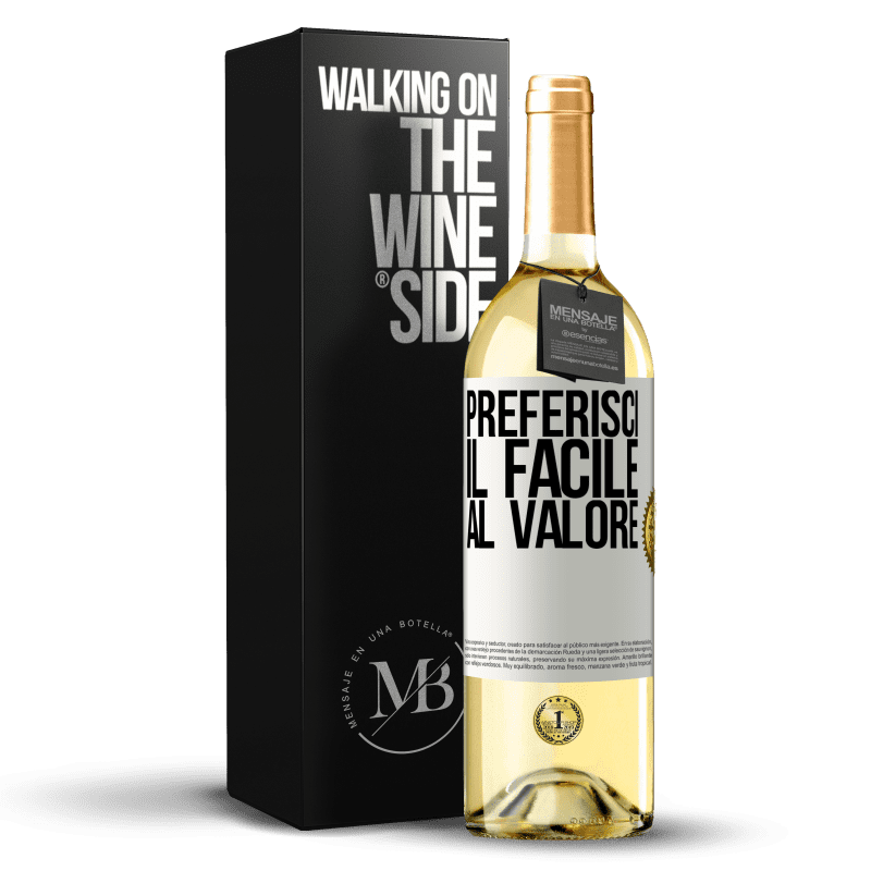 29,95 € Spedizione Gratuita | Vino bianco Edizione WHITE Preferisci il facile al valore Etichetta Bianca. Etichetta personalizzabile Vino giovane Raccogliere 2024 Verdejo