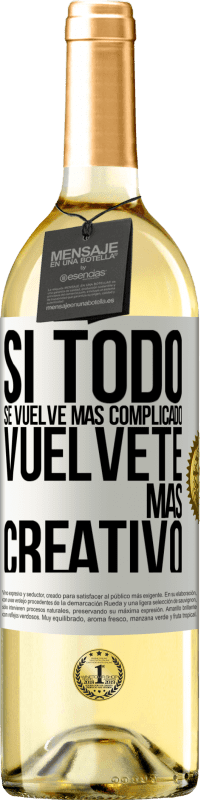 29,95 € | Vino Blanco Edición WHITE Si todo se vuelve más complicado, vuélvete más creativo Etiqueta Blanca. Etiqueta personalizable Vino joven Cosecha 2024 Verdejo