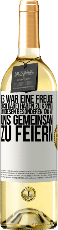 «Es war eine Freude, euch dabei haben zu können, um diesen besonderen Tag mit uns gemeinsam zu feiern» WHITE Ausgabe