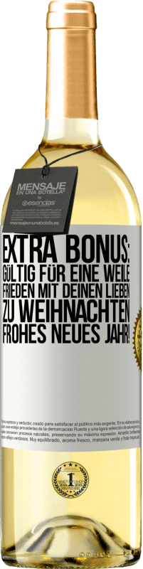 29,95 € | Weißwein WHITE Ausgabe Extra Bonus: gültig für eine Weile Frieden mit deinen Lieben zu Weihnachten. Frohes neues Jahr! Weißes Etikett. Anpassbares Etikett Junger Wein Ernte 2023 Verdejo