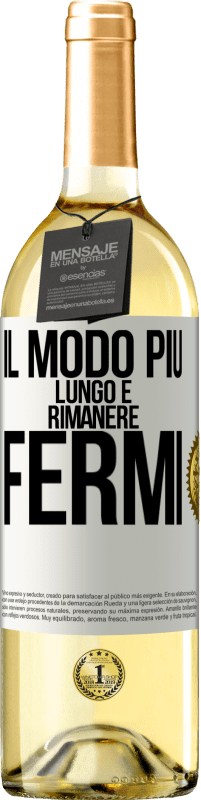 29,95 € | Vino bianco Edizione WHITE Il modo più lungo è rimanere fermi Etichetta Bianca. Etichetta personalizzabile Vino giovane Raccogliere 2024 Verdejo