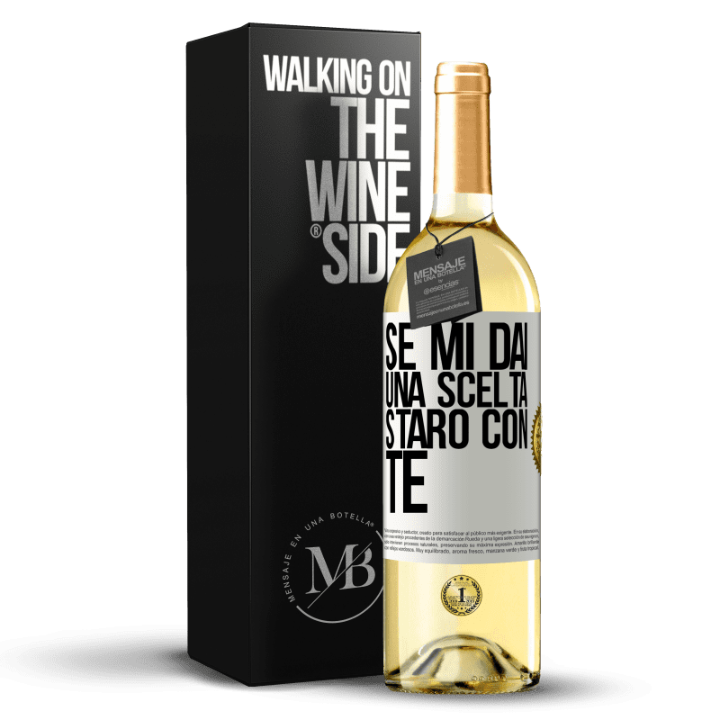 29,95 € Spedizione Gratuita | Vino bianco Edizione WHITE Se mi dai una scelta, starò con te Etichetta Bianca. Etichetta personalizzabile Vino giovane Raccogliere 2024 Verdejo