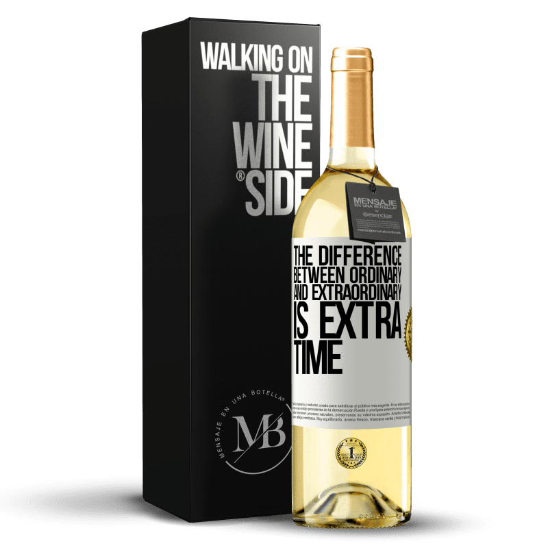 29,95 € Бесплатная доставка | Белое вино Издание WHITE Разница между обычным и экстраординарным - это ДОПОЛНИТЕЛЬНОЕ время Белая этикетка. Настраиваемая этикетка Молодое вино Урожай 2023 Verdejo
