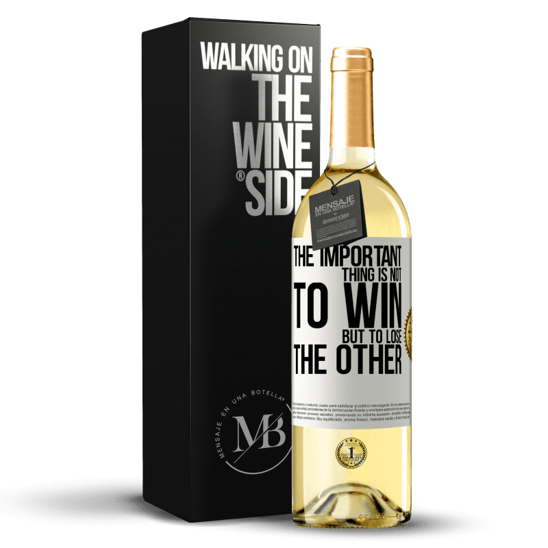 29,95 € 送料無料 | 白ワイン WHITEエディション 重要なことは、勝つことではなく、他のものを失うことです ホワイトラベル. カスタマイズ可能なラベル 若いワイン 収穫 2023 Verdejo