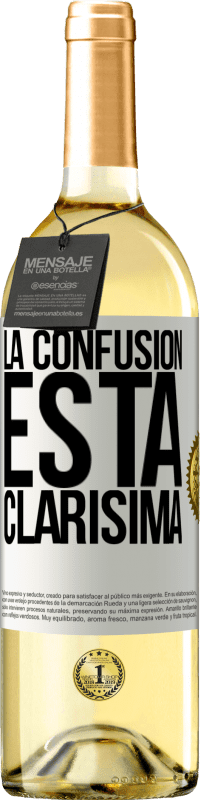 29,95 € | Vino Blanco Edición WHITE La confusión esta clarísima Etiqueta Blanca. Etiqueta personalizable Vino joven Cosecha 2023 Verdejo