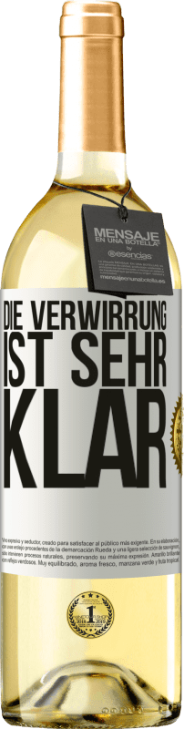 29,95 € | Weißwein WHITE Ausgabe Die Verwirrung ist sehr klar Weißes Etikett. Anpassbares Etikett Junger Wein Ernte 2023 Verdejo