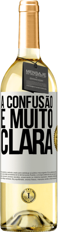 29,95 € | Vinho branco Edição WHITE A confusão é muito clara Etiqueta Branca. Etiqueta personalizável Vinho jovem Colheita 2023 Verdejo