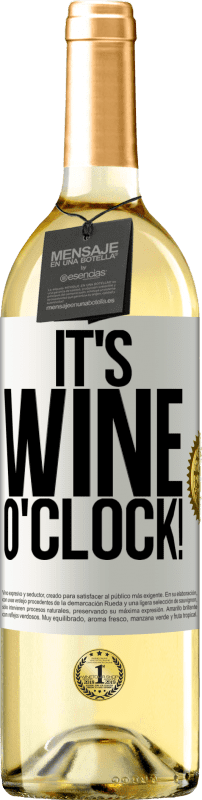 29,95 € Free Shipping | White Wine WHITE Edition It's wine o'clock! White Label. Customizable label Young wine Harvest 2024 Verdejo