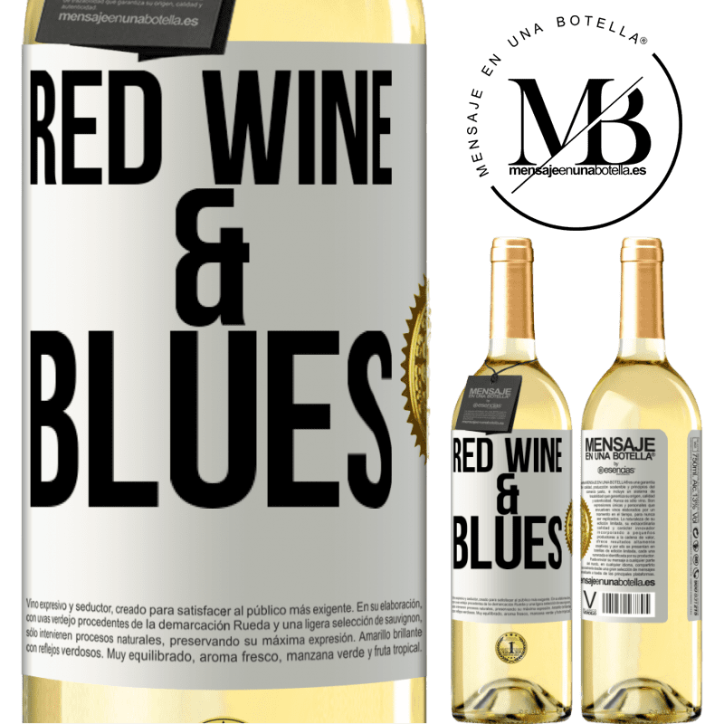 29,95 € Free Shipping | White Wine WHITE Edition Red wine & Blues White Label. Customizable label Young wine Harvest 2022 Verdejo