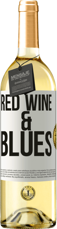 29,95 € | Weißwein WHITE Ausgabe Red wine & Blues Weißes Etikett. Anpassbares Etikett Junger Wein Ernte 2025 Verdejo