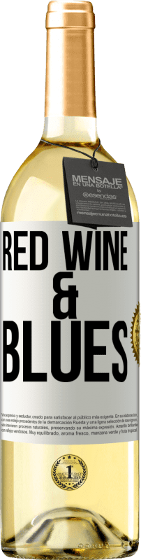 29,95 € Envio grátis | Vinho branco Edição WHITE Red wine & Blues Etiqueta Branca. Etiqueta personalizável Vinho jovem Colheita 2023 Verdejo
