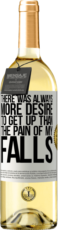 29,95 € 免费送货 | 白葡萄酒 WHITE版 总是比起跌倒的痛苦更渴望起床 白标. 可自定义的标签 青年酒 收成 2025 Verdejo