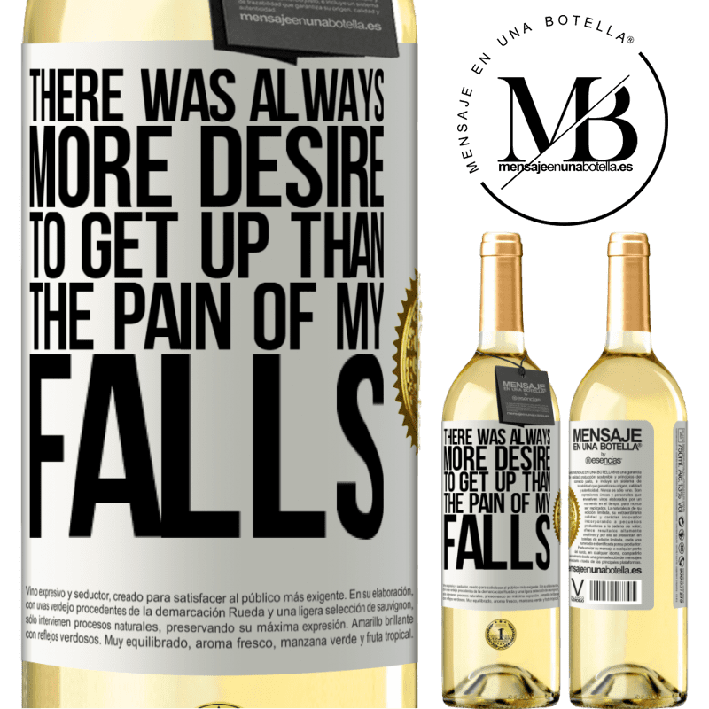 29,95 € Free Shipping | White Wine WHITE Edition There was always more desire to get up than the pain of my falls White Label. Customizable label Young wine Harvest 2022 Verdejo