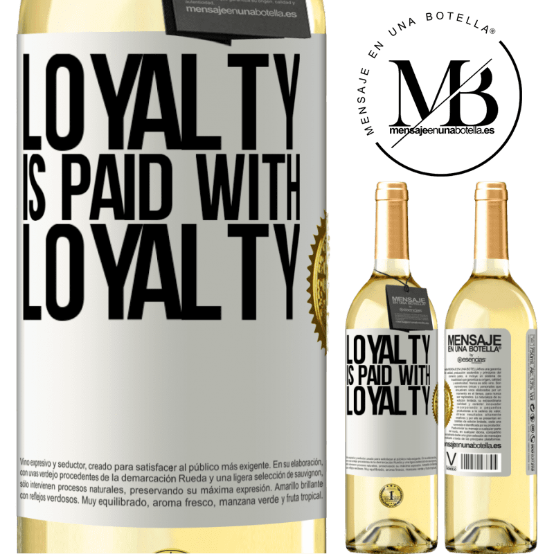 29,95 € Free Shipping | White Wine WHITE Edition Loyalty is paid with loyalty White Label. Customizable label Young wine Harvest 2022 Verdejo