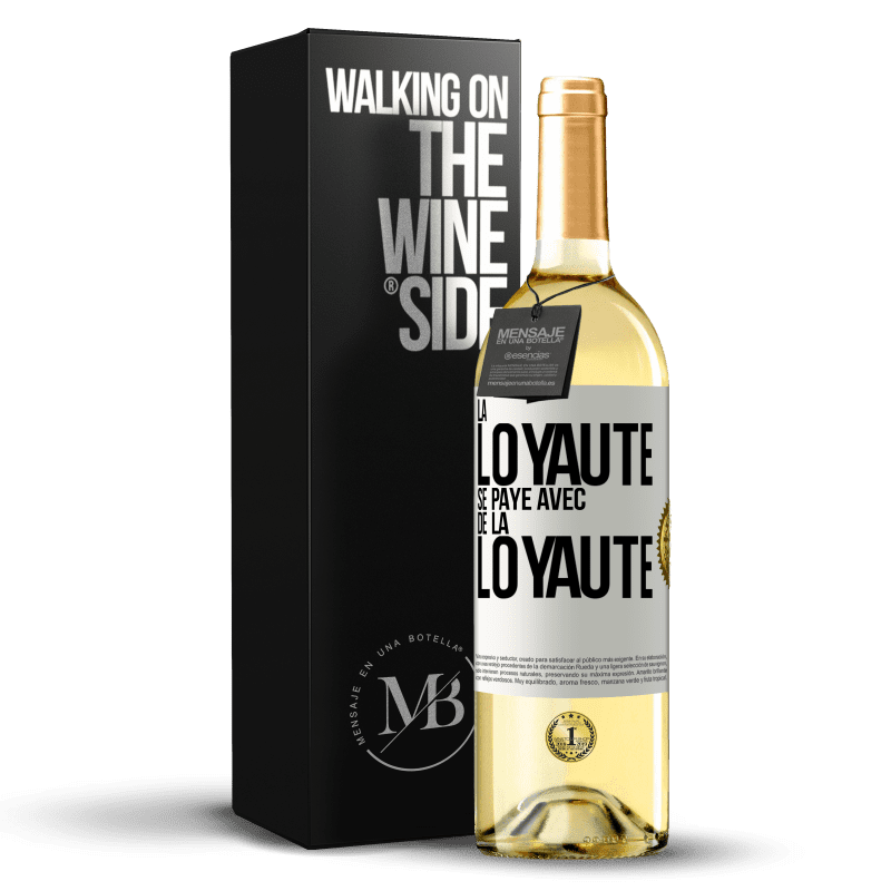 29,95 € Envoi gratuit | Vin blanc Édition WHITE La loyauté se paye avec de la loyauté Étiquette Blanche. Étiquette personnalisable Vin jeune Récolte 2023 Verdejo