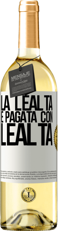 29,95 € | Vino bianco Edizione WHITE La lealtà è pagata con lealtà Etichetta Bianca. Etichetta personalizzabile Vino giovane Raccogliere 2024 Verdejo