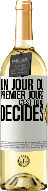 29,95 € Envoi gratuit | Vin blanc Édition WHITE Un jour ou premier jour? C'est toi qui décides Étiquette Blanche. Étiquette personnalisable Vin jeune Récolte 2024 Verdejo