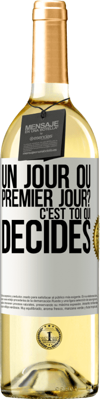 29,95 € Envoi gratuit | Vin blanc Édition WHITE Un jour ou premier jour? C'est toi qui décides Étiquette Blanche. Étiquette personnalisable Vin jeune Récolte 2025 Verdejo