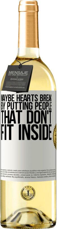 «Maybe hearts break by putting people that don't fit inside» WHITE Edition