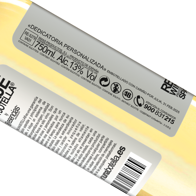 Total traceability. «Now I am not available, but I value your good taste» WHITE Edition