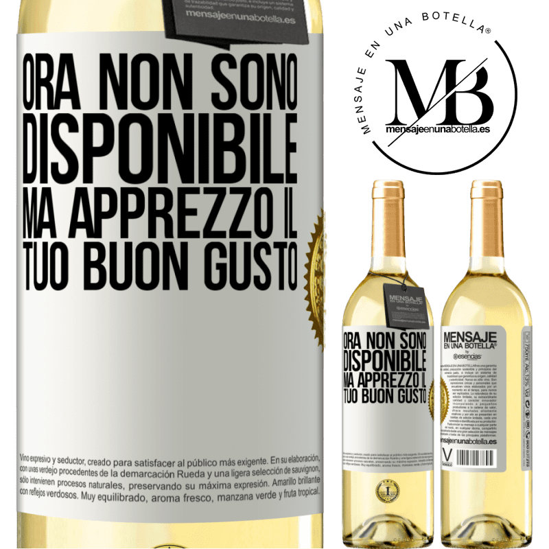 29,95 € Spedizione Gratuita | Vino bianco Edizione WHITE Ora non sono disponibile, ma apprezzo il tuo buon gusto Etichetta Bianca. Etichetta personalizzabile Vino giovane Raccogliere 2024 Verdejo
