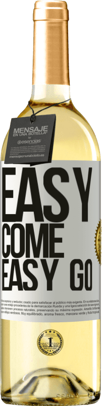 29,95 € | Weißwein WHITE Ausgabe Easy come, easy go Weißes Etikett. Anpassbares Etikett Junger Wein Ernte 2024 Verdejo