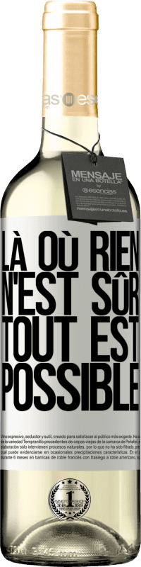29,95 € Envoi gratuit | Vin blanc Édition WHITE Là où rien n'est sûr, tout est possible Étiquette Blanche. Étiquette personnalisable Vin jeune Récolte 2025 Verdejo