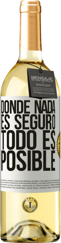 29,95 € | Vino Blanco Edición WHITE Donde nada es seguro, todo es posible Etiqueta Blanca. Etiqueta personalizable Vino joven Cosecha 2024 Verdejo