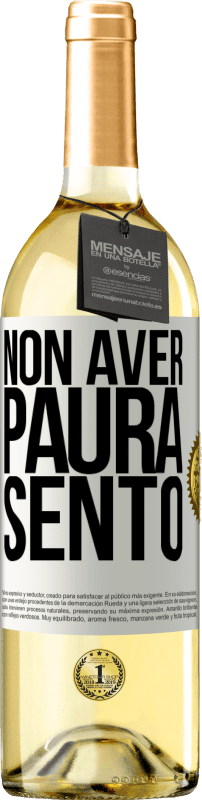 29,95 € | Vino bianco Edizione WHITE Non aver paura Sento Etichetta Bianca. Etichetta personalizzabile Vino giovane Raccogliere 2024 Verdejo