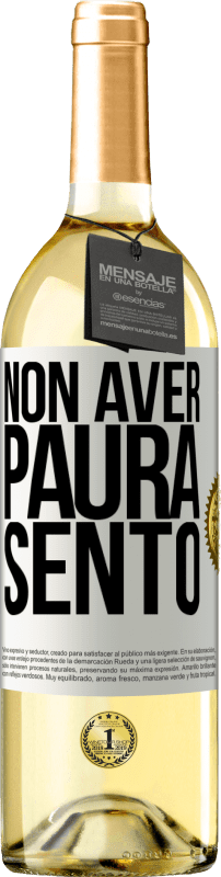 29,95 € Spedizione Gratuita | Vino bianco Edizione WHITE Non aver paura Sento Etichetta Bianca. Etichetta personalizzabile Vino giovane Raccogliere 2025 Verdejo
