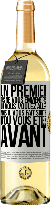 29,95 € Envoi gratuit | Vin blanc Édition WHITE Un premier pas ne vous emmène pas où vous voulez aller, mais il vous fait sortir d'où vous étiez avant Étiquette Blanche. Étiquette personnalisable Vin jeune Récolte 2025 Verdejo