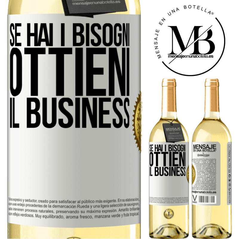 29,95 € Spedizione Gratuita | Vino bianco Edizione WHITE Se hai i bisogni, ottieni il business Etichetta Bianca. Etichetta personalizzabile Vino giovane Raccogliere 2025 Verdejo