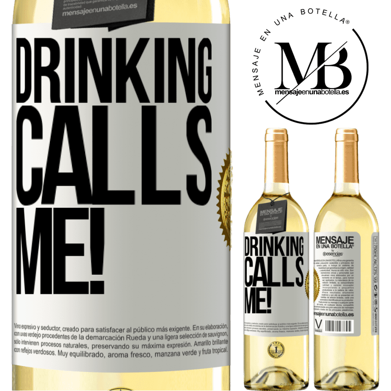 29,95 € Free Shipping | White Wine WHITE Edition drinking calls me! White Label. Customizable label Young wine Harvest 2022 Verdejo