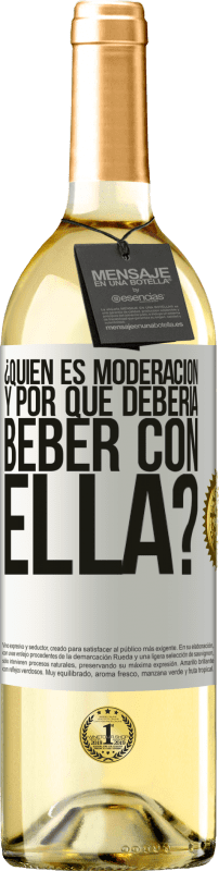 29,95 € | Vino Blanco Edición WHITE ¿Quién es moderación y por qué debería beber con ella? Etiqueta Blanca. Etiqueta personalizable Vino joven Cosecha 2024 Verdejo