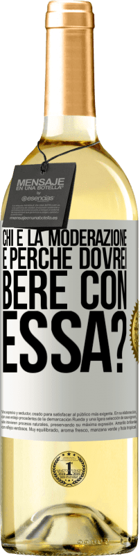 29,95 € Spedizione Gratuita | Vino bianco Edizione WHITE chi è la moderazione e perché dovrei bere con essa? Etichetta Bianca. Etichetta personalizzabile Vino giovane Raccogliere 2024 Verdejo