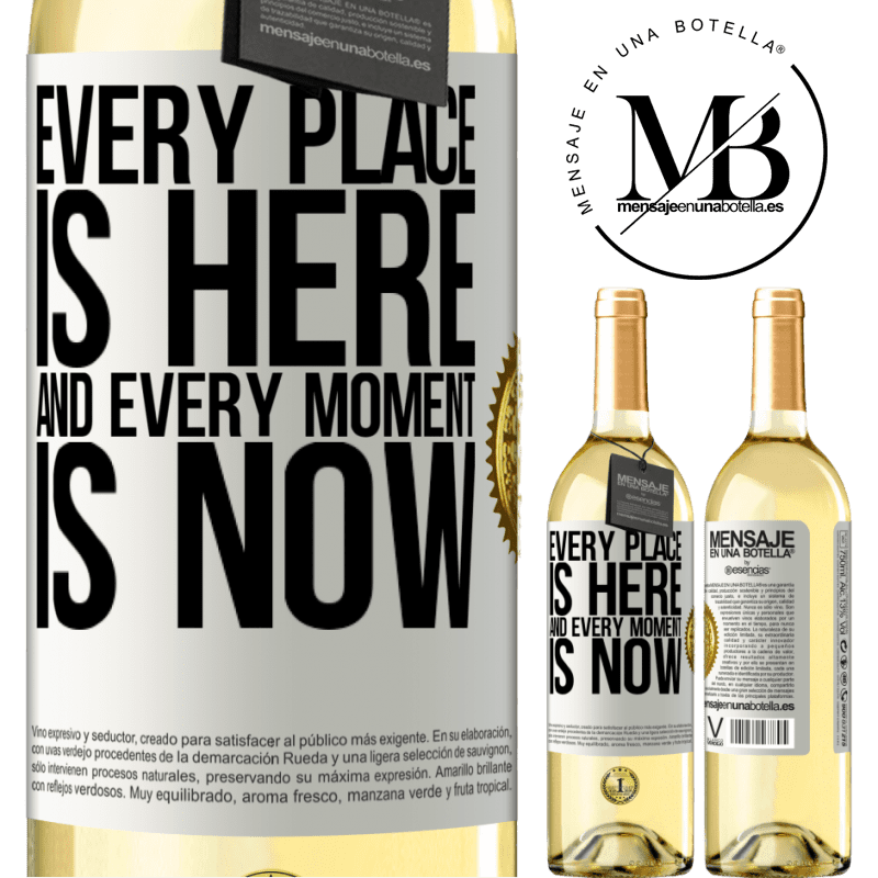 29,95 € Free Shipping | White Wine WHITE Edition Every place is here and every moment is now White Label. Customizable label Young wine Harvest 2022 Verdejo