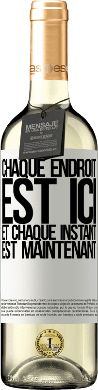 29,95 € Envoi gratuit | Vin blanc Édition WHITE Chaque endroit est ici et chaque instant est maintenant Étiquette Blanche. Étiquette personnalisable Vin jeune Récolte 2025 Verdejo